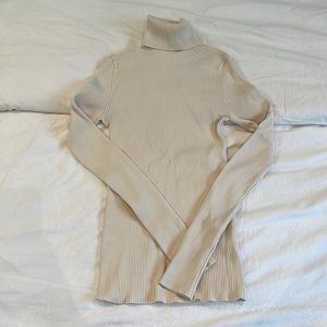 CREAM BABATON 2XS TURTLENECK LONG SLEEVE TOP